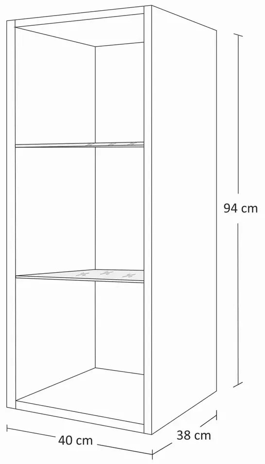 Minimalistyczna meblościanka biały połysk - Birken