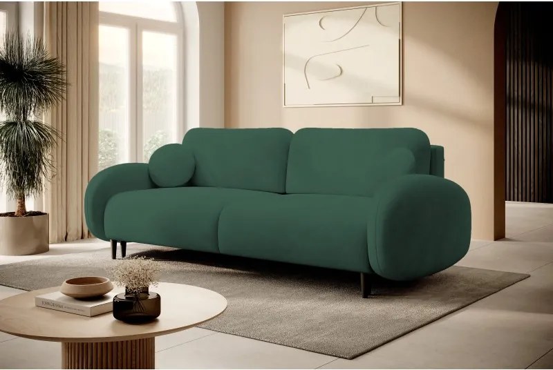 Sofa SOFT z funkcja spania i pojemnikiem ZIELONY RUN AGAIN 36