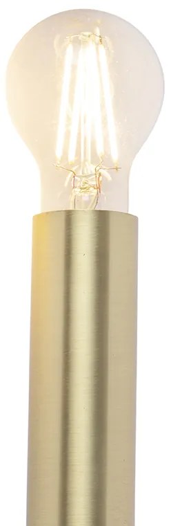 Stylowa lampa ścienna w stylu vintage złota 2-światłowa - Tubi ArtDeco Oswietlenie wewnetrzne