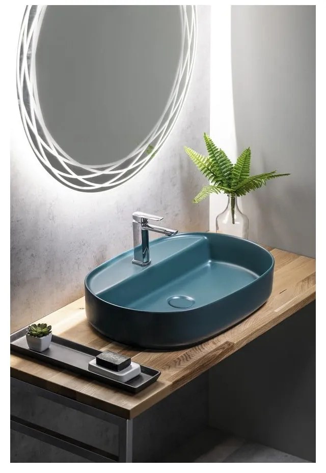 Morska ceramiczna umywalka 60x40 cm Infinity Oval – Sapho
