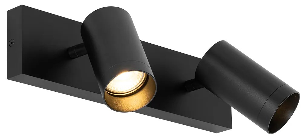 Nowoczesny Plafon / Reflektorek / Spot / Spotow / Lampy sufitowe z reflektorami czarny regulowany 2-światła - Jeana Luxe Nowoczesny Oswietlenie wewnetrzne