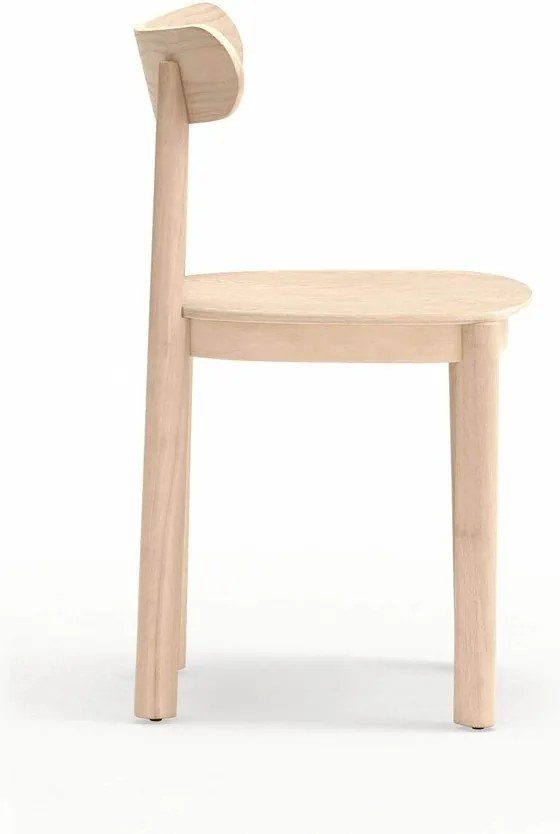 Krzesło w dekorze jesionu w naturalnym kolorze Nara – Teulat