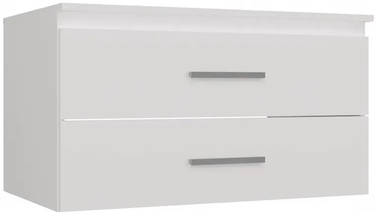 Biała szafka łazienkowa pod umywalkę  80 cm C9-K44