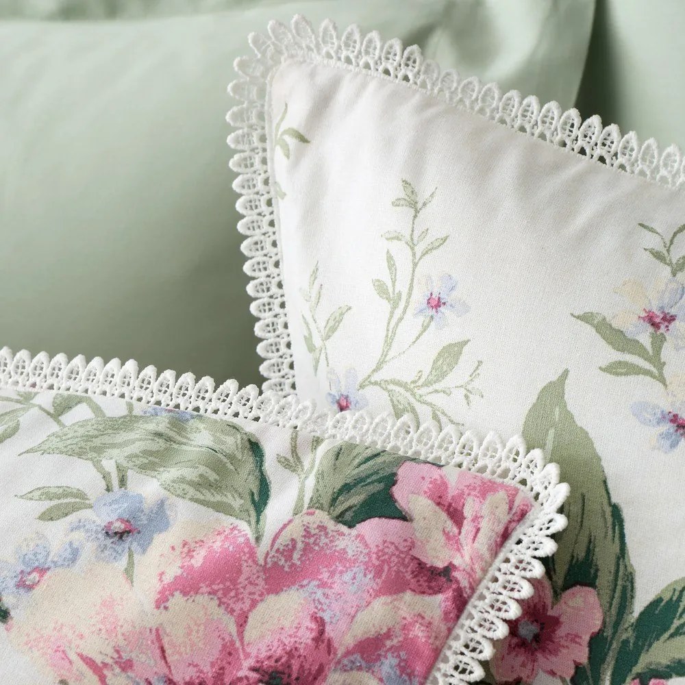 Kremowa pościel dwuosobowa 230x220 cm Bridgerton Penelope Floral – Catherine Lansfield
