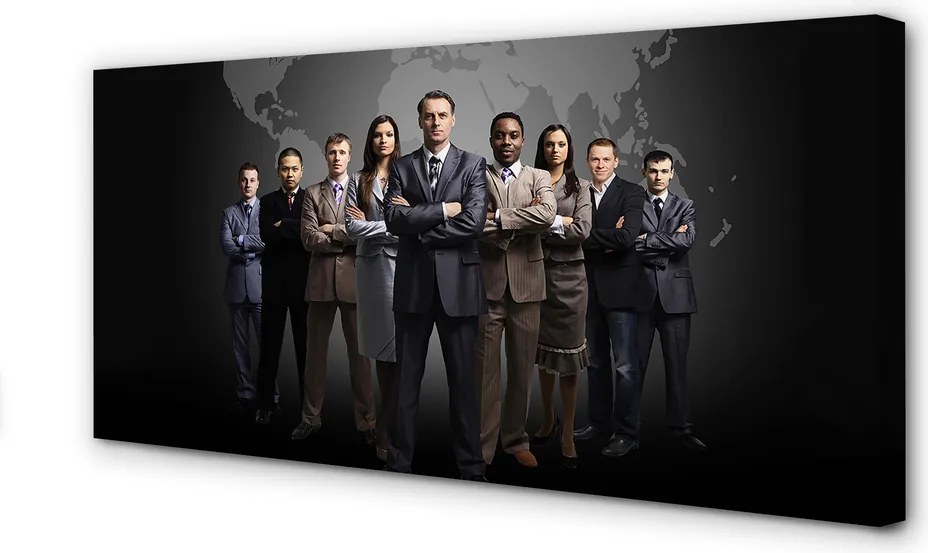 Duży obraz na płótnie Mapa z Ludźmi