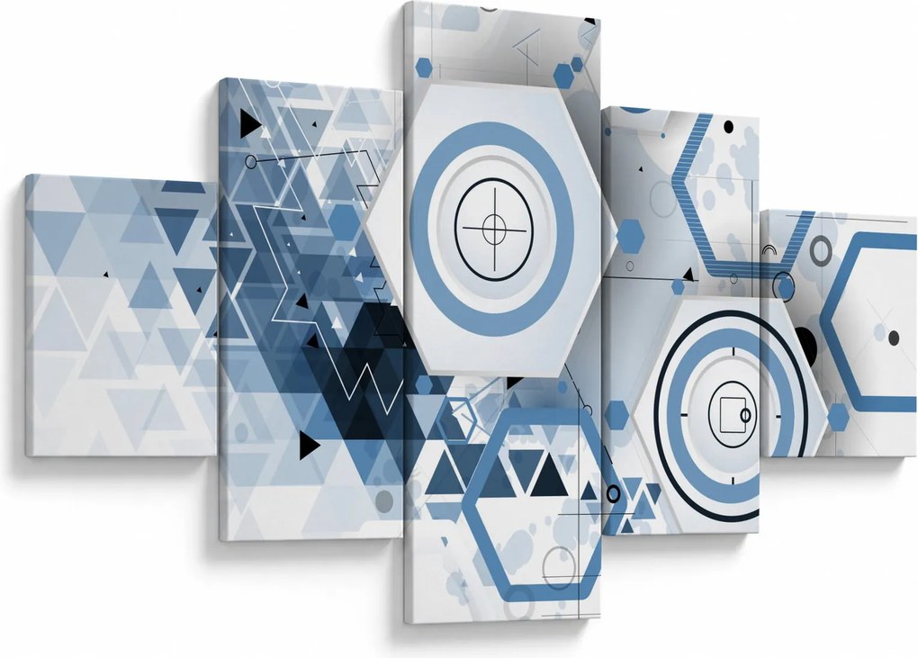 Obraz - Abstrakcja geometryczna (125x70 cm)