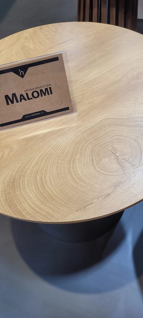 MALOMI zestaw 2 ław, naturalny/czarny, komplet, nowy model, realne zdjęcia