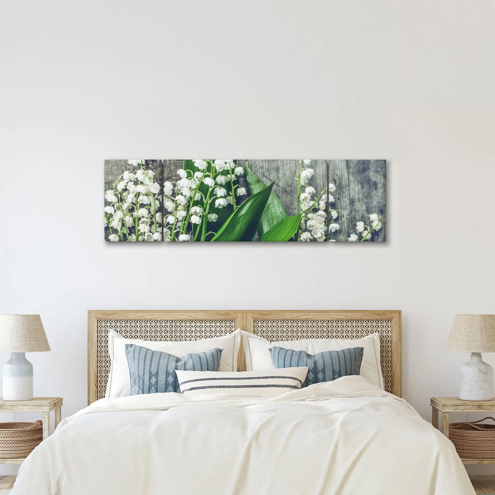 Obraz konwalii (170x50 cm)