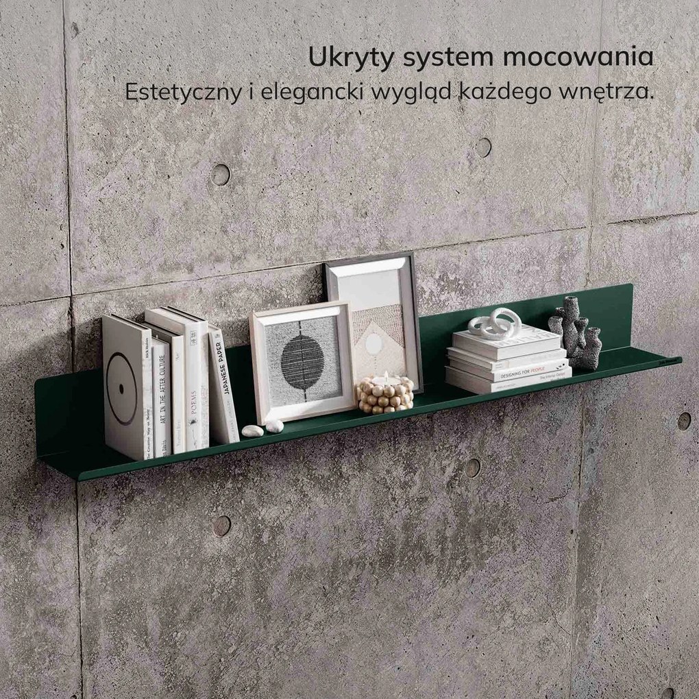 Półka wisząca JOANNE 1200 mm, Modern: butelkowa zieleń