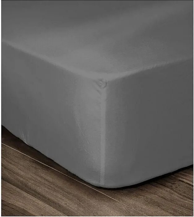 Poszewka na Materac 100% Bawełny 160x200cm - Ciemnoszary Elastyczny 35cm