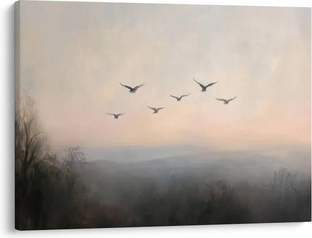 Obraz - Stado ptaków (70x50 cm)
