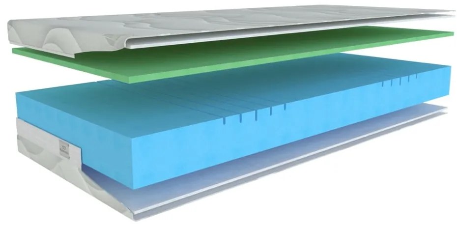 Twardy/ekstra twardy piankowy materac dwustronny 90x200 cm Polargel Superior – Materasso
