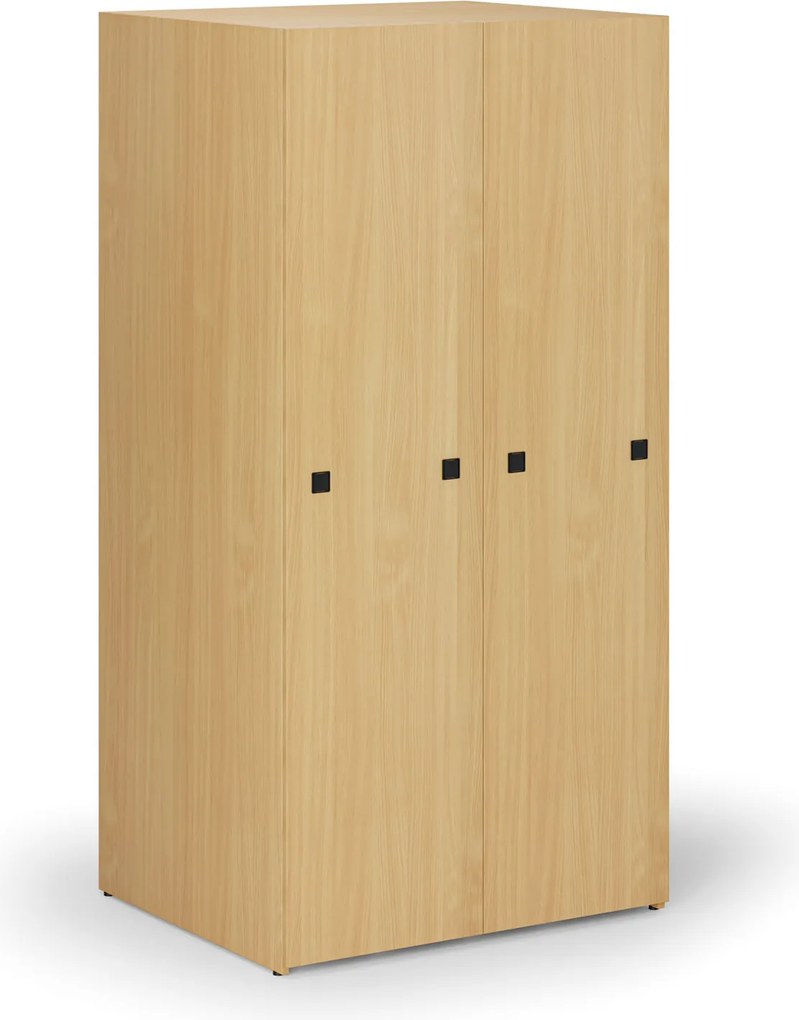 Szafa o dużej pojemności z wysuwanymi regałami, 989 × 846 × 2000 mm, buk