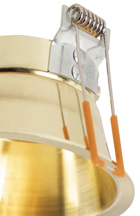 Zestaw 6 nowoczesnych reflektorów wpuszczanych w kolorze złotym - Dept