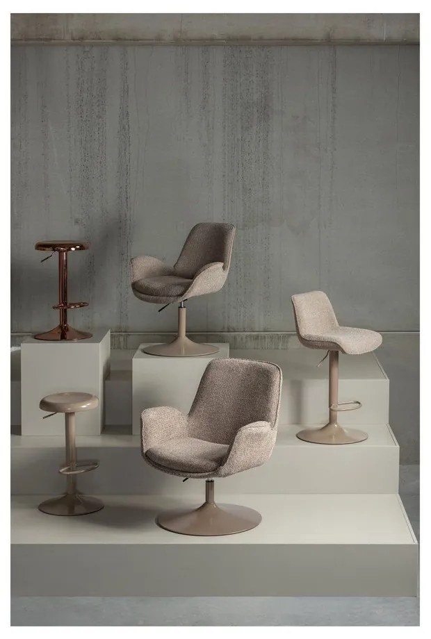 Beżowy fotel z regulowaną wysokością siedziska Marten – WOOOD