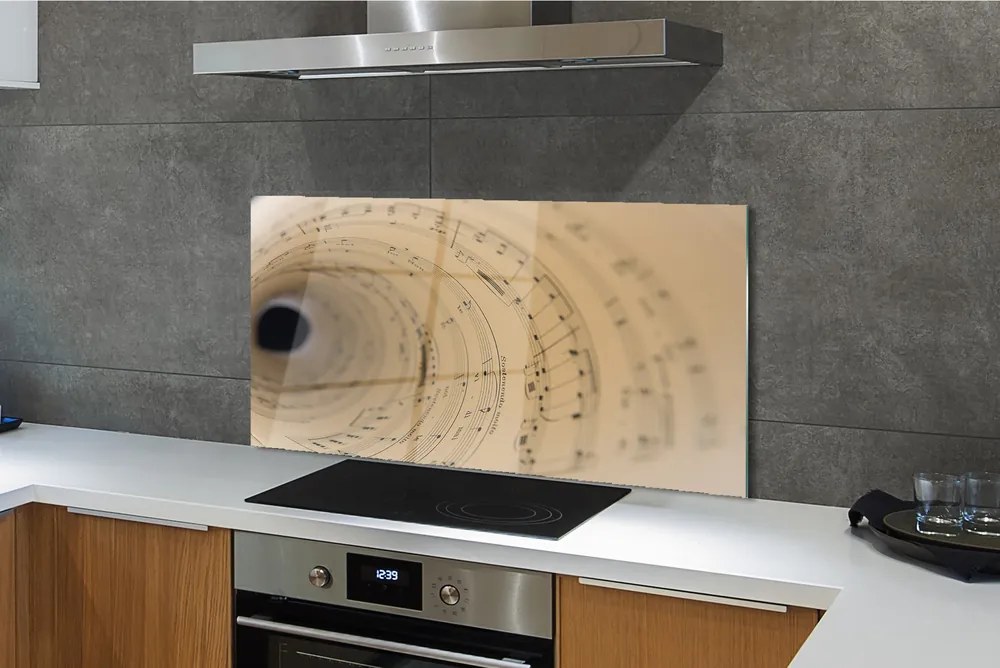 Szklany Panel Arkusz Nutowy