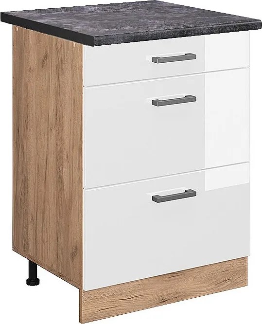 Szafka dolna do kuchni biały wysoki połysk 60x60x81.6 r-line
