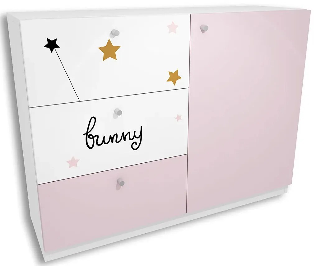 Dziecięca komoda z kolorowym nadrukiem B4-P47