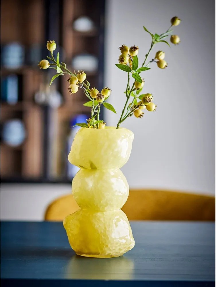 Żółty szklany wazon (wysokość 27 cm) Limone – Bloomingville