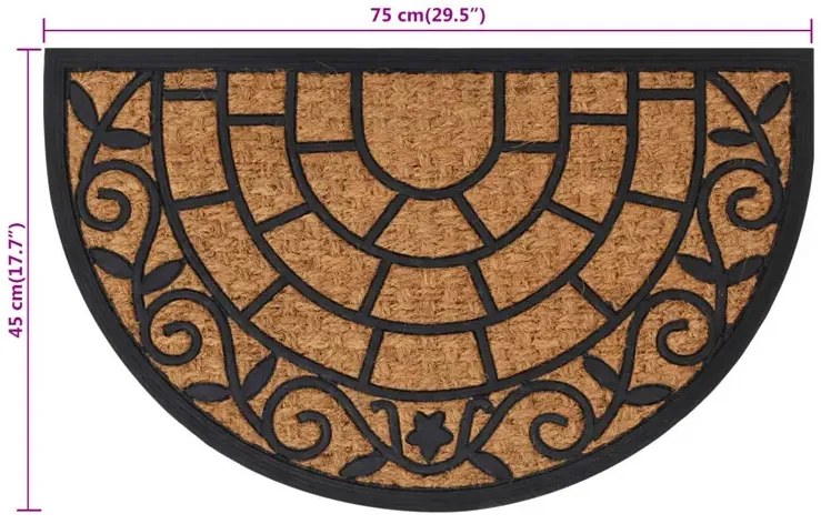 Wycieraczka gumowa półokrągła S6-M36