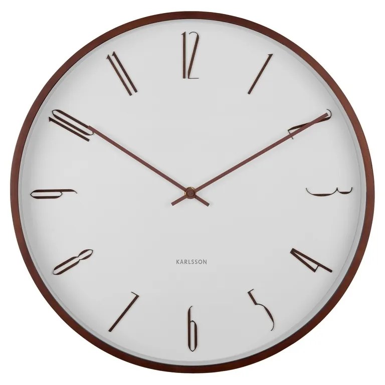 Karlsson 6014WH designerski zegar ścienny biały,średnica  40 cm