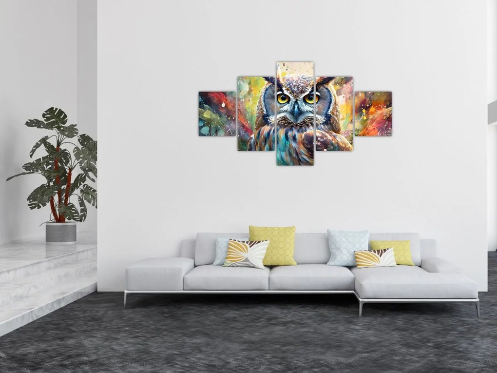 Obraz - Malowanie sowy (125x70 cm)