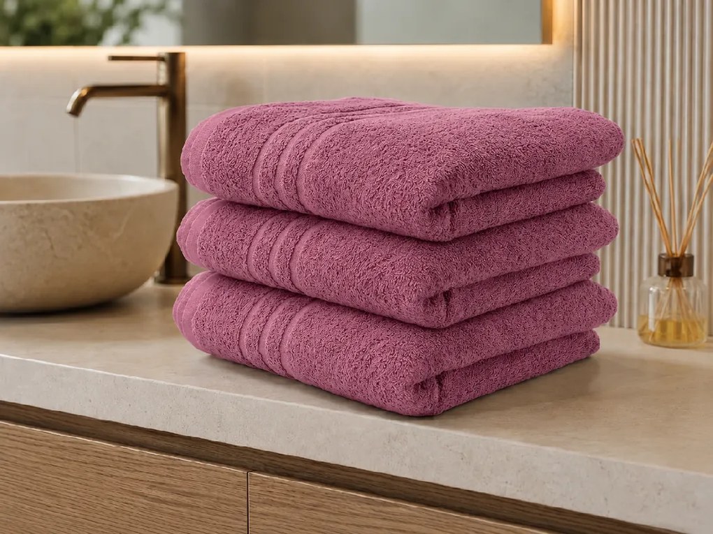 Ręcznik kąpielowy CLASSIC COLOR 70 x 140 cm różowobeżowy, 100% bawełna