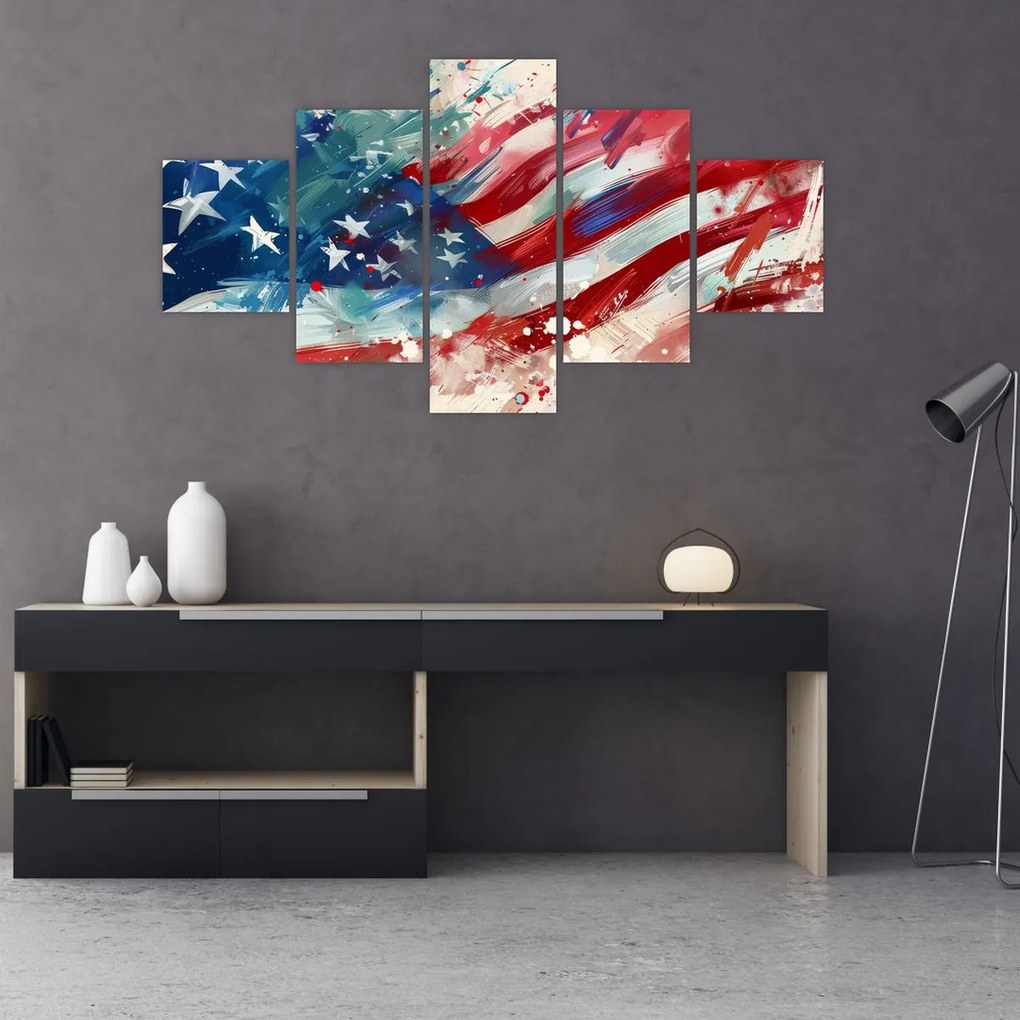 Obraz - Flaga USA (125x70 cm)