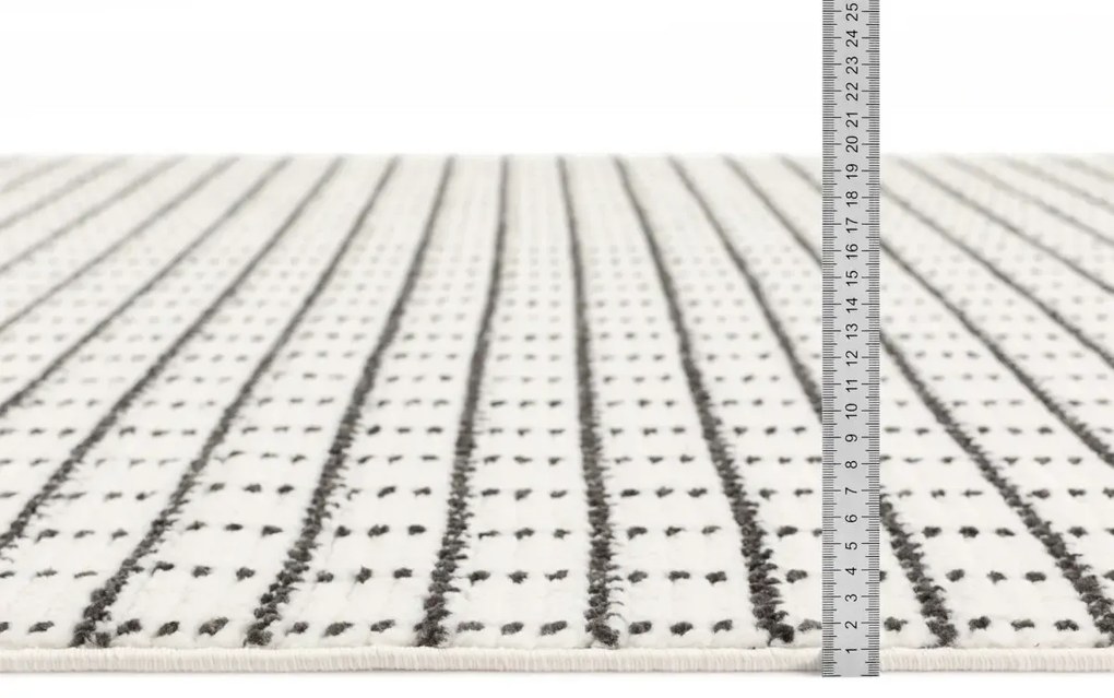 Dywan nowoczesny Jacky Kratka kremowo-szary 120 cm x 160 cm