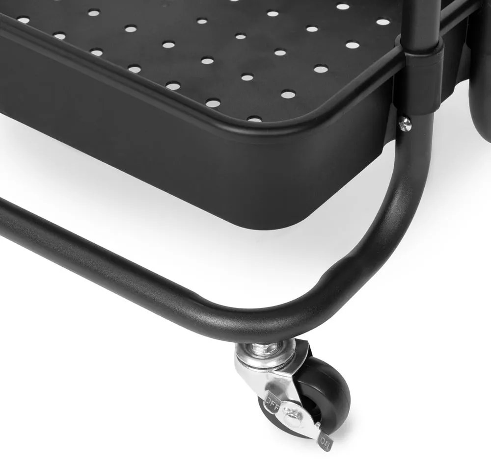 Czarny plastikowy regał na kółkach 43x36 cm Grena – Compactor