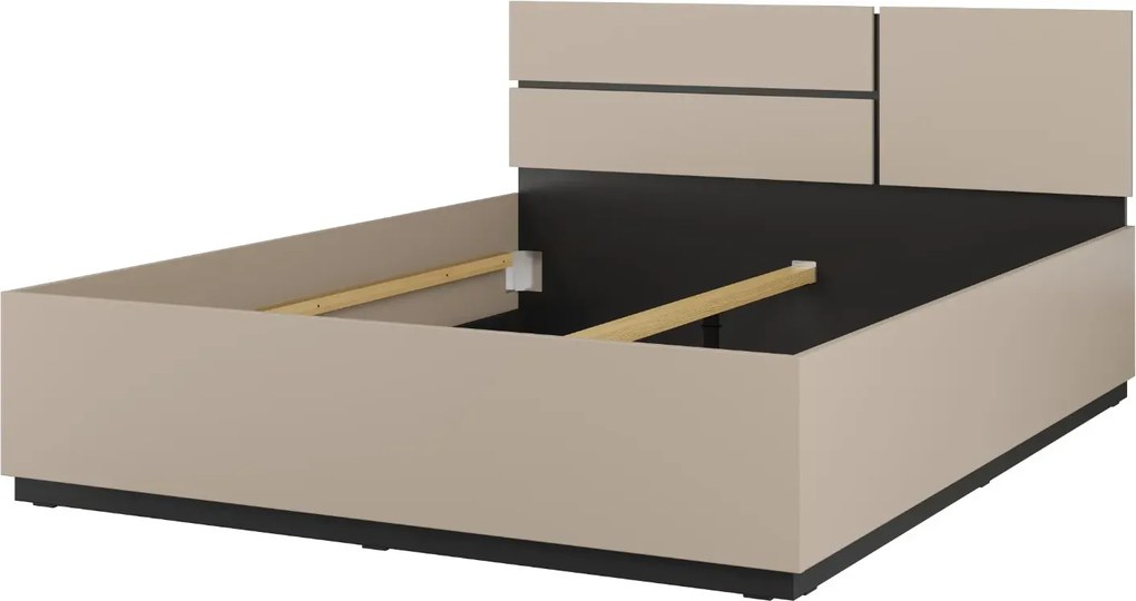 Łóżko CROSS 160x200 congo/czarne HELVETIA