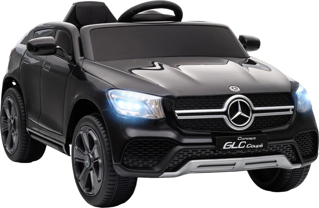 AIYAPLAY Samochód elektryczny dla dzieci, 12 V z pilotem, światła LED, muzyka, 3 prędkości, 3-6 lat, czarny | Aosom PL