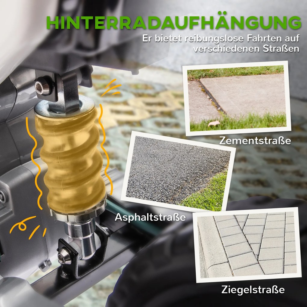 AIYAPLAY Elektryczny Motocykl dla Dzieci z Manualną Kontrolą Przepustnicy, Kołami Treningowymi, Muzyką, Zielony