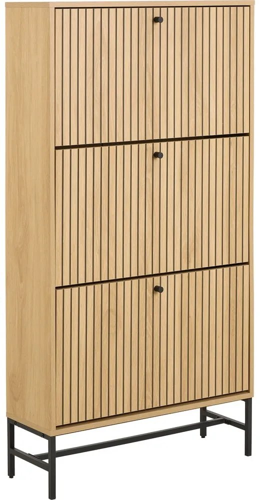 Uchylna szafka na buty w dekorze dębu w naturalnym kolorze 72x140x25 cm Albany – Actona