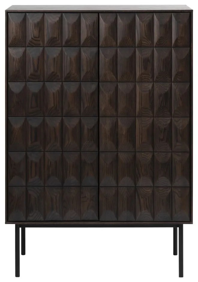 Ciemnobrązowa szafka 90x130 cm Latina – Unique Furniture