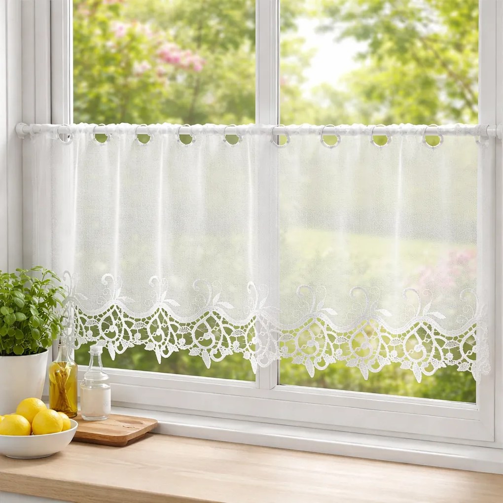 Zazdrostka na metry biała gipiurowa markizeta stylowa - wys. 40 cm