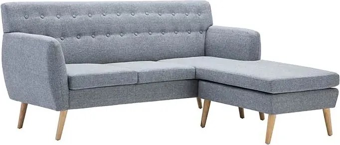 Tapicerowana pikowana sofa  jasny szaryP5-M12