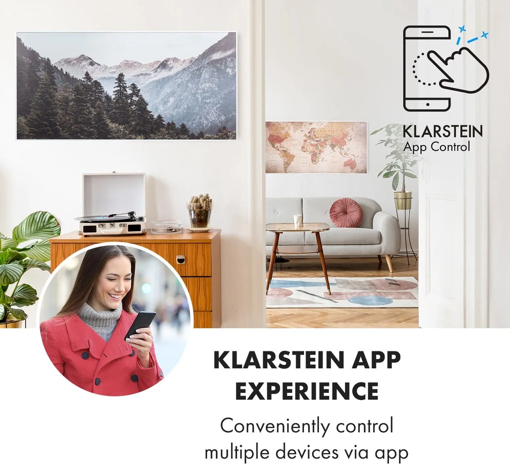 Klarstein Wonderwall Art Smart 700W 60x120cm Obraz na podczerwień Góry