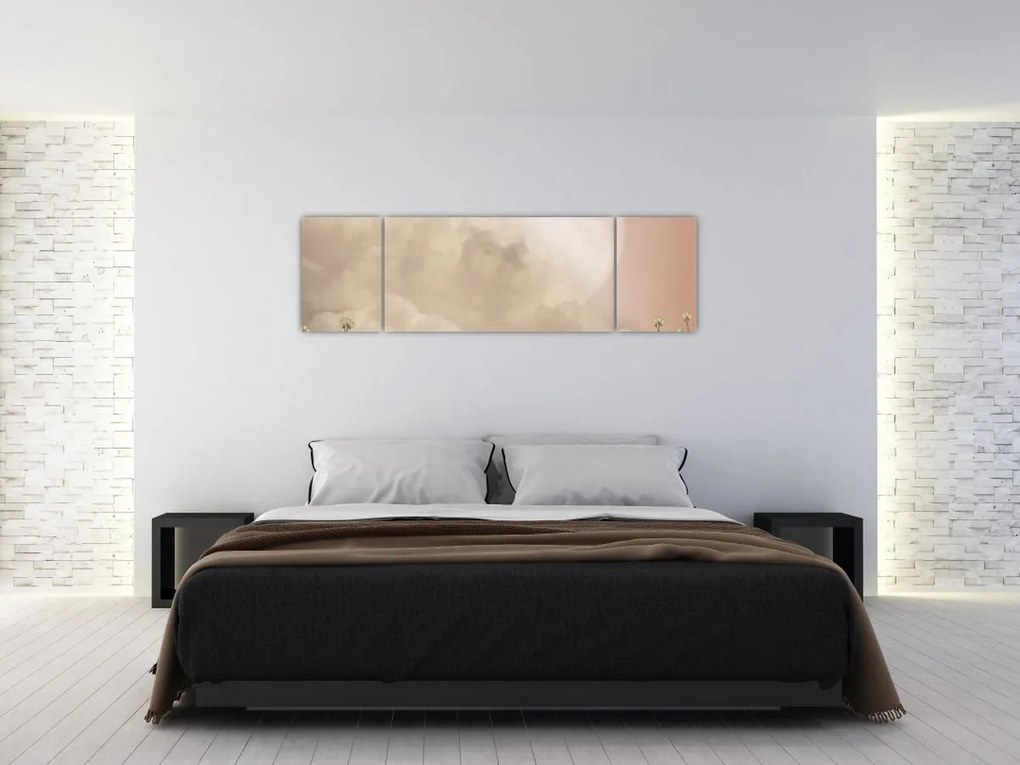 Obraz - Różowa pełnia księżyca (170x50 cm)