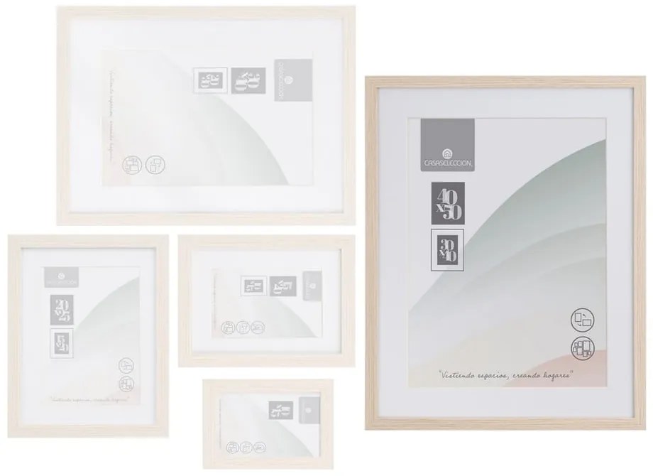 Ramka ścienna w naturalnym kolorze 42x52 cm Sencillo – Casa Selección
