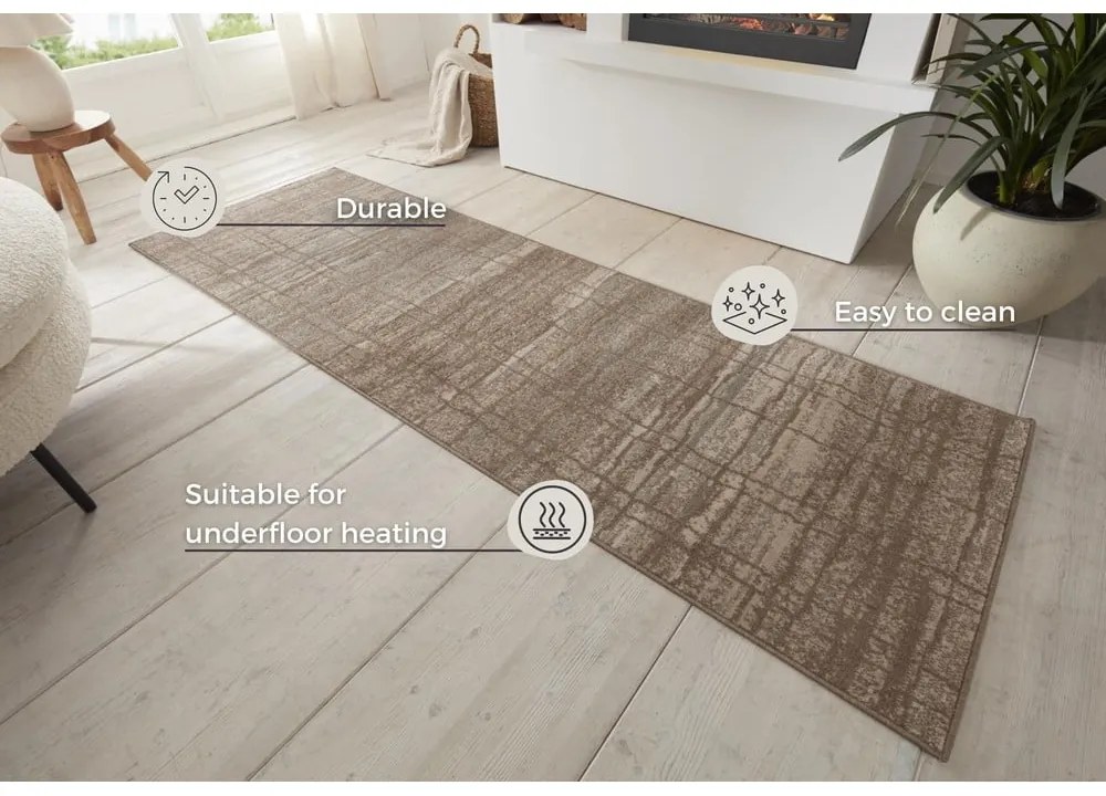 Brązowy/beżowy chodnik 80x200 cm Terrain – Hanse Home