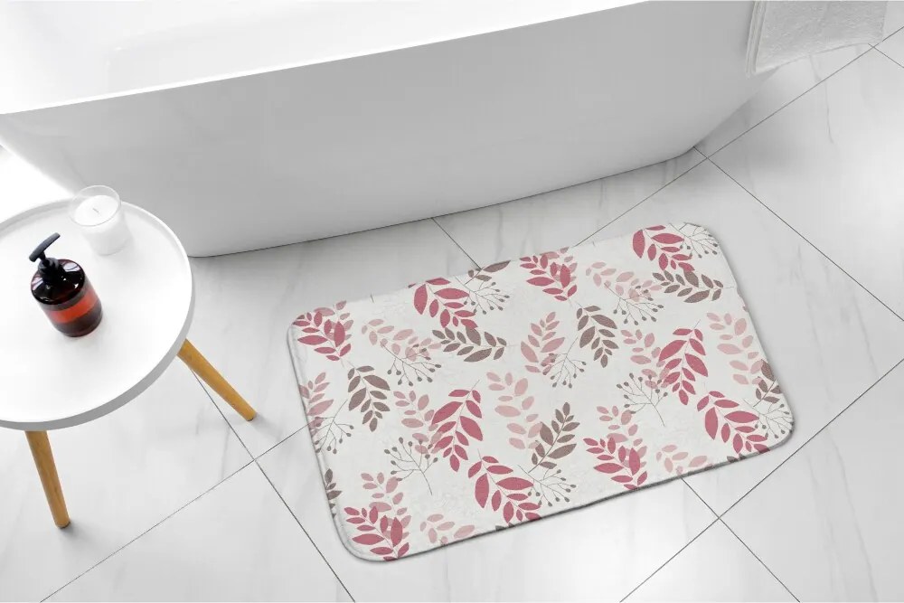 Dywanik do łazienki Dywanik do łazienki Liście wzór