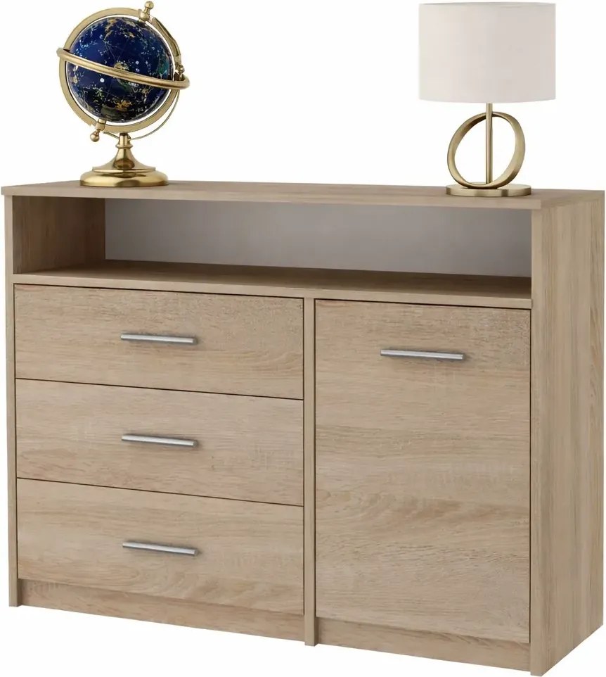 Skandynawska komoda na ubrania dąb sonoma T8-C43