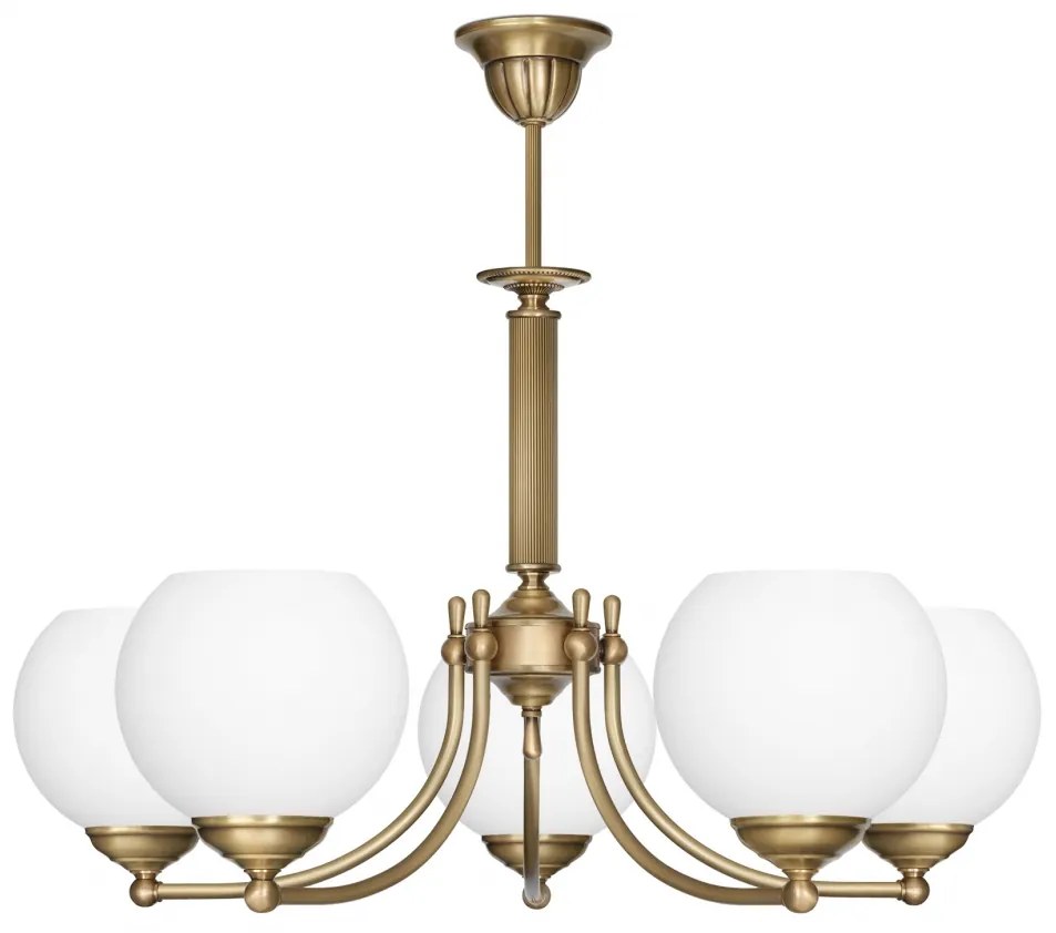 Żyrandol pięcioramienny stare złoto QV-S5A