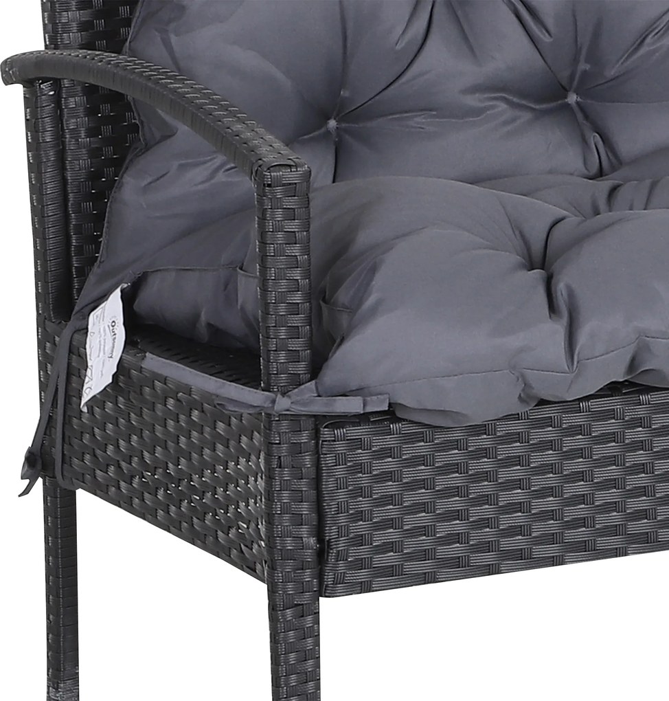 Outsunny Poduszka na Ławkę Huśtawkę Ogrodową Szara 98x100x8 cm Idealna do Komfortowego Siedzenia | Aosom PL