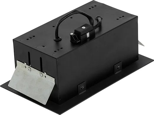 Nowoczesny wpuszczany reflektor czarny 2-światłowy regulowany - Oneon 70