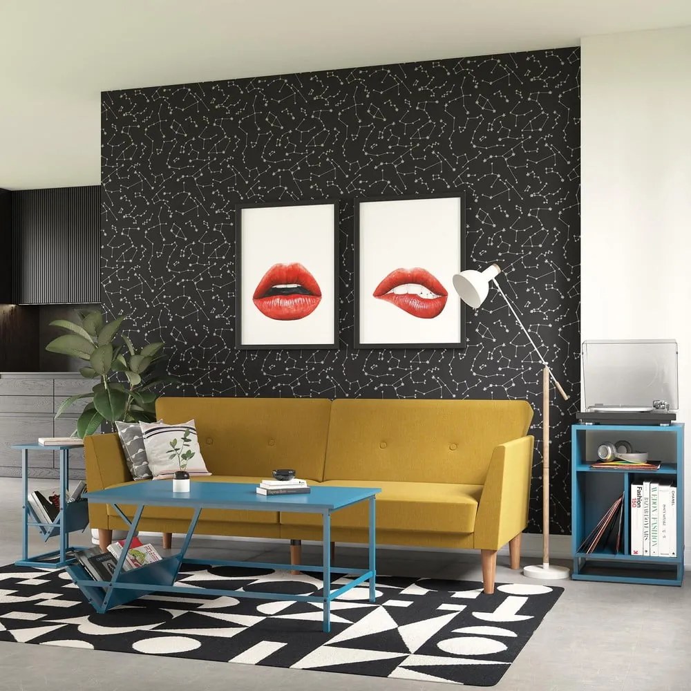 Żółta rozkładana sofa 205 cm Regal – Novogratz