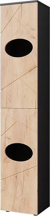 Szafka na bieliznę antracyt/złoty dąb 37.2x32x192 irma