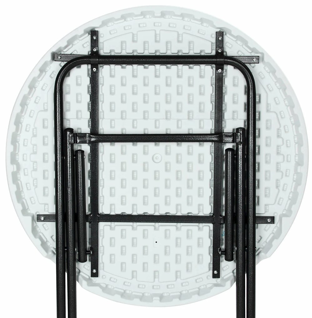 Stół imprezowy LYDA z plastiku, Ø72x110cm, biała Casaria