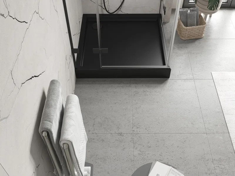 Mexen Flow+ brodzik kwadratowy 90 x 90 cm, czarny mat - 46S709090H